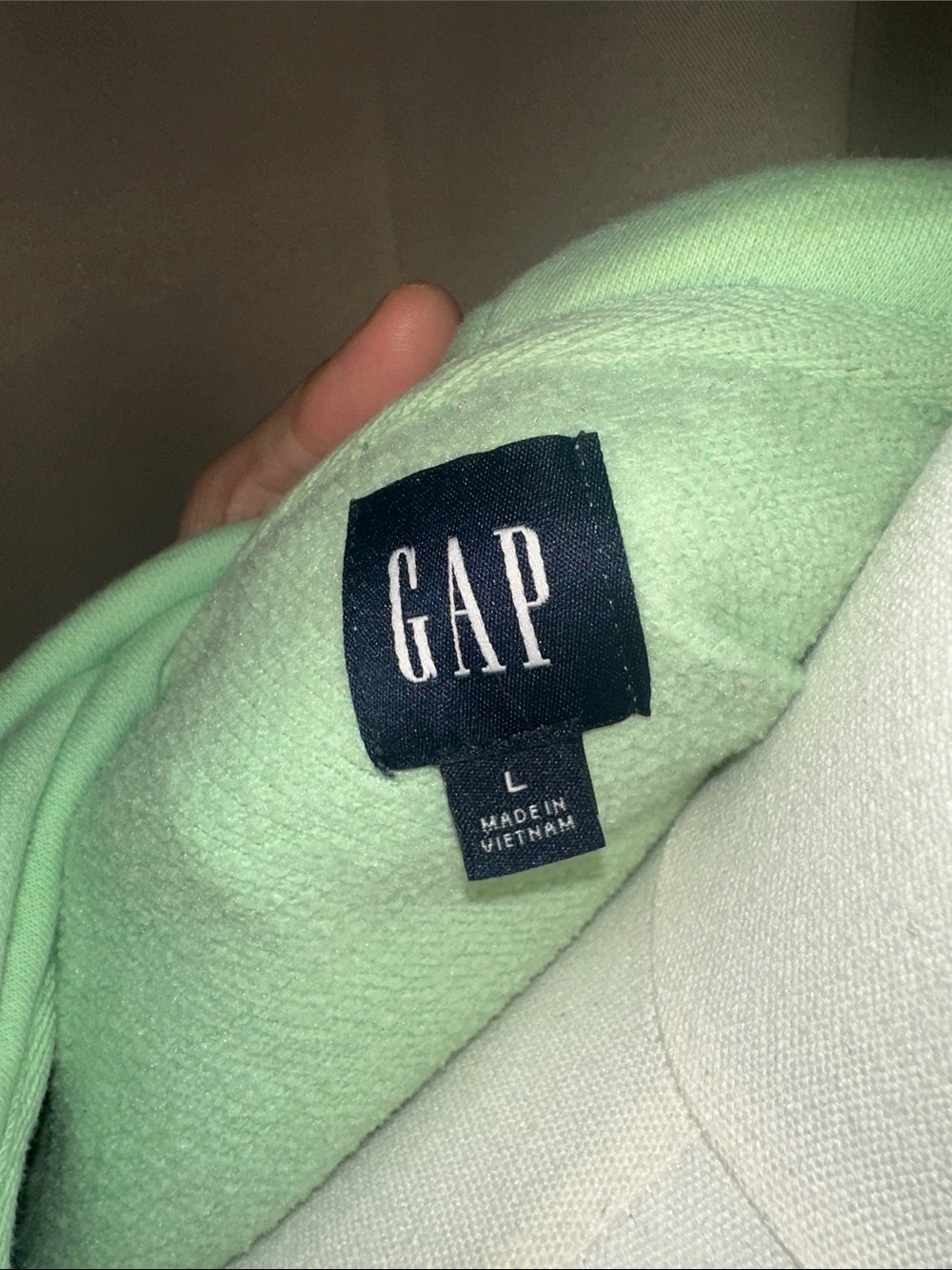 GAP Light Mint Green Full-Zip Hoodie with Drawstring Hood - Picture 9 of 9